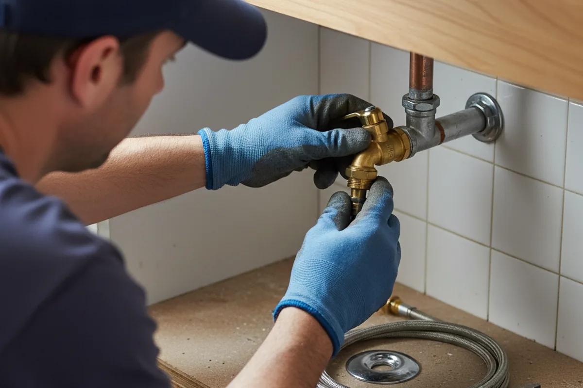 Shutoff valve and fitting work during Emergency Plumbing in Malaga